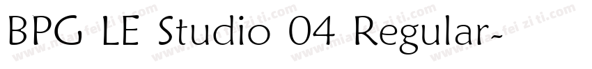 BPG LE Studio 04 Regular字体转换